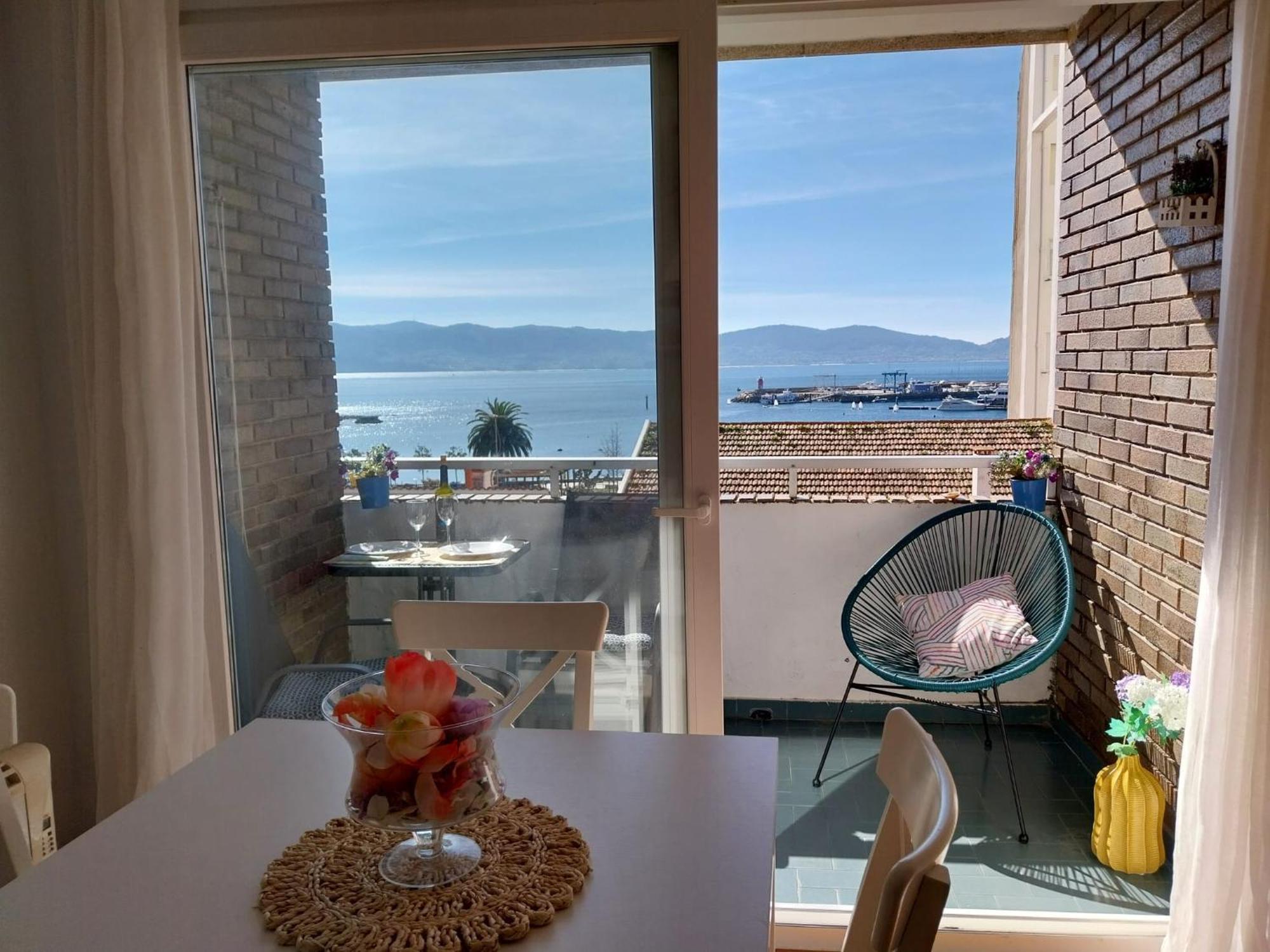 Vista Faro, Playa Panadeira Apartment Sanxenxo Ngoại thất bức ảnh